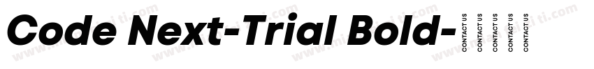 Code Next-Trial Bold字体转换
